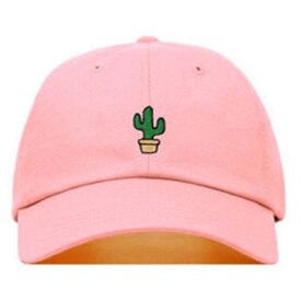 Cactus Borduurwerk Baseball Cap Mode Paar Hoed Zomer Ademend Sport Caps Outdoor Vader Hoeden: Roze