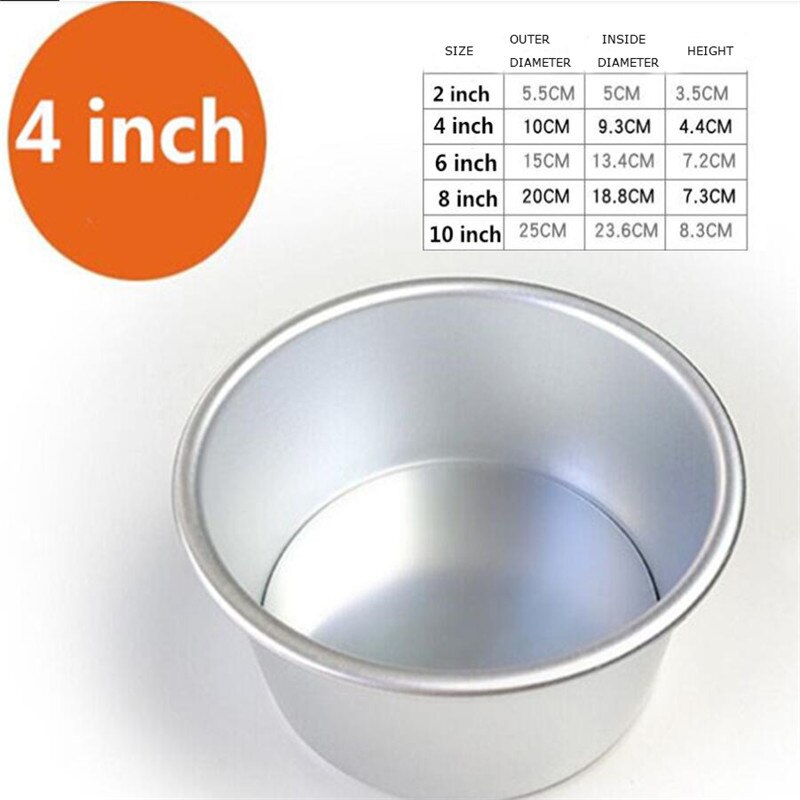 2/4/6/8/10 Inch Round Live Bottom Cake Mold Baking Mold Bread Decoration Non-stick Home Kitchen Oven Baking Tool Tray 1PCS: 4 inch