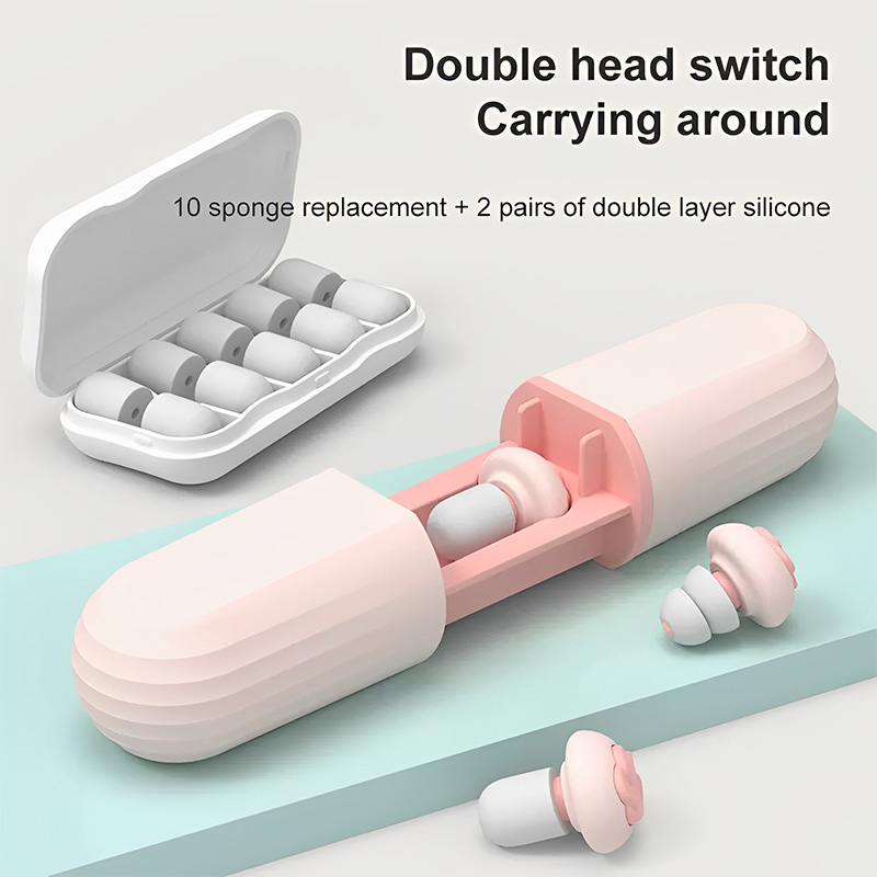 Dr.isla YR772 6Pair 2/3 Layer Soft Silicone Ear Plugs Tapered Sleep Noise Reduction Earplugs Sound Insulation Ear Protector