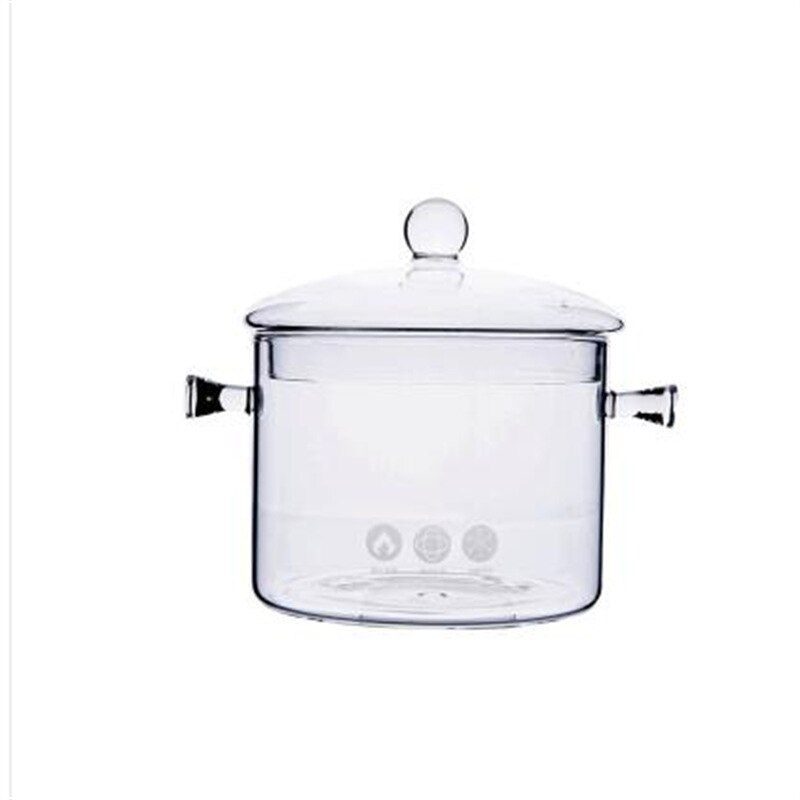 1000ml open fire electric ceramic stove with heat-resistant glass pot, small pot, stew pot, noodle pot, transparent 2101