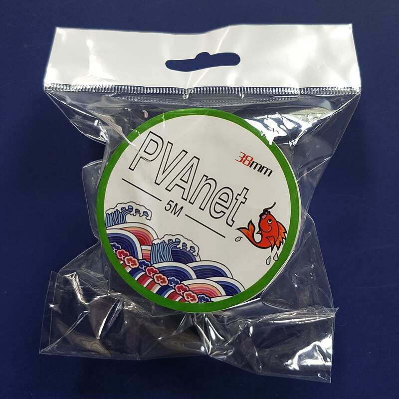 PVA Mesh Soluble Fishing Nets 5M 25mm 37mm Carp Fishing Feeder Trap Bait Bag Nets Soluble In Water To Beat The Nest: 38mm in OPP