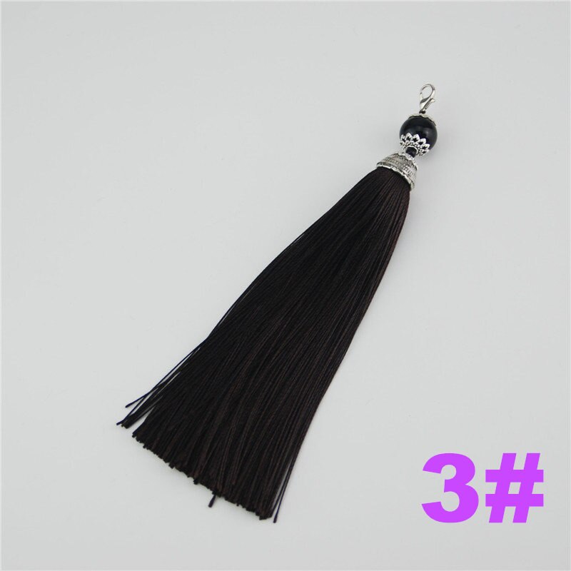 Rayon Bead Tassels 15cm 10pcs Handmade Supplies For Jewelry Findings DIY Curtain Embellish Accessories Fringe LS019: 3 dark brown