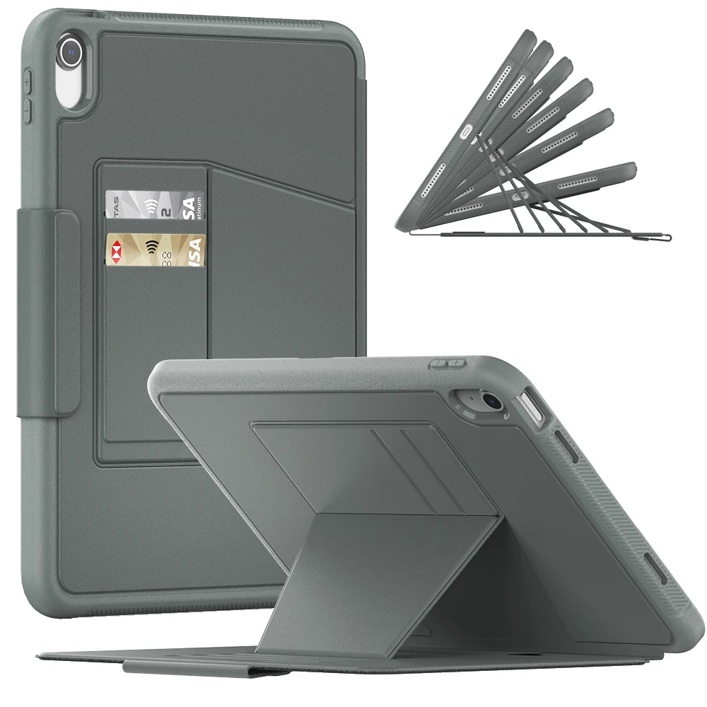 Funda para iPad 11th(A16)10th Generation 7/8/9th 10,2 mini6 7 Air 4 5 Pro 11 13 Funda de cuero para tableta a prueba de golpes Funda para niños: TEN / Blanco