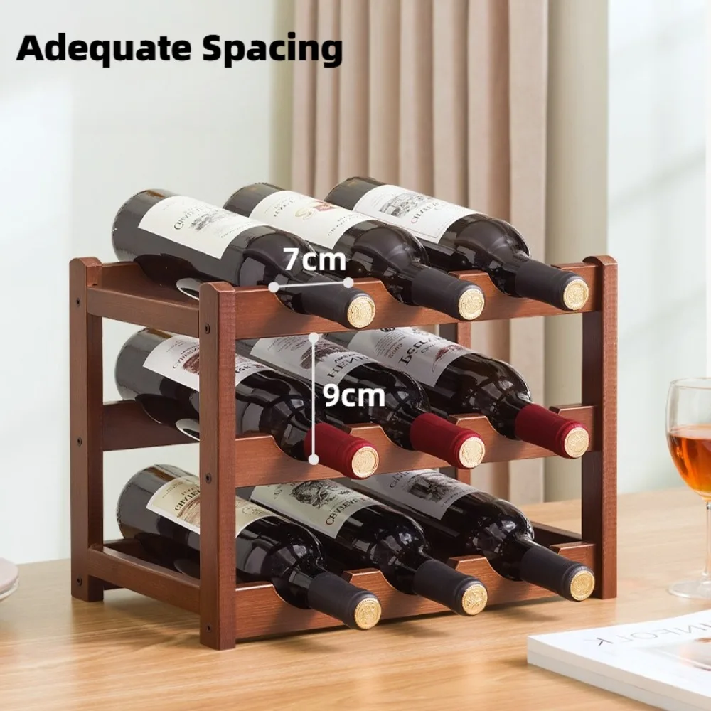 Bambus Weinregal Mehrschichtige Rotwein Anzeige Gestelle Wohnzimmer Ornament Weinregale Schreibtisch Originalität sterben Weinflaschenhalterung