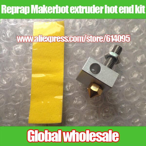 1pcs DIY Reprap Makerbot extruder end kit 1.75mm 0.4mm / 3 D printer MK8 extruder set