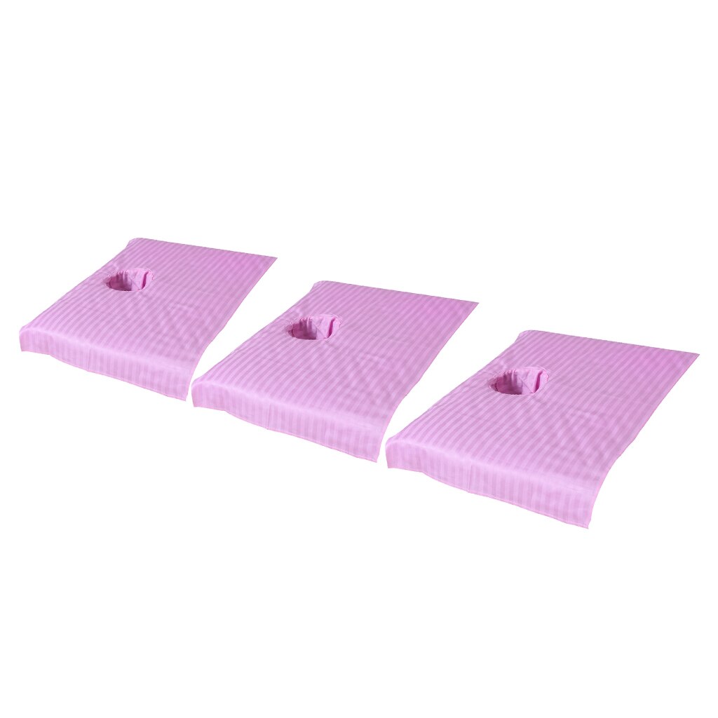 3Pcs Gezicht Gat Cover Spa Massage Laken Sectionele 50x80cm: Pink