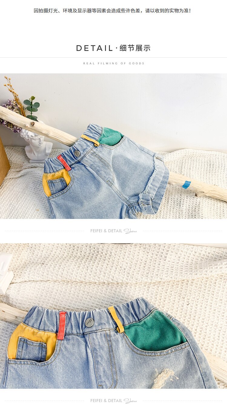 SUMMER teenage girls denim shorts 12 years old