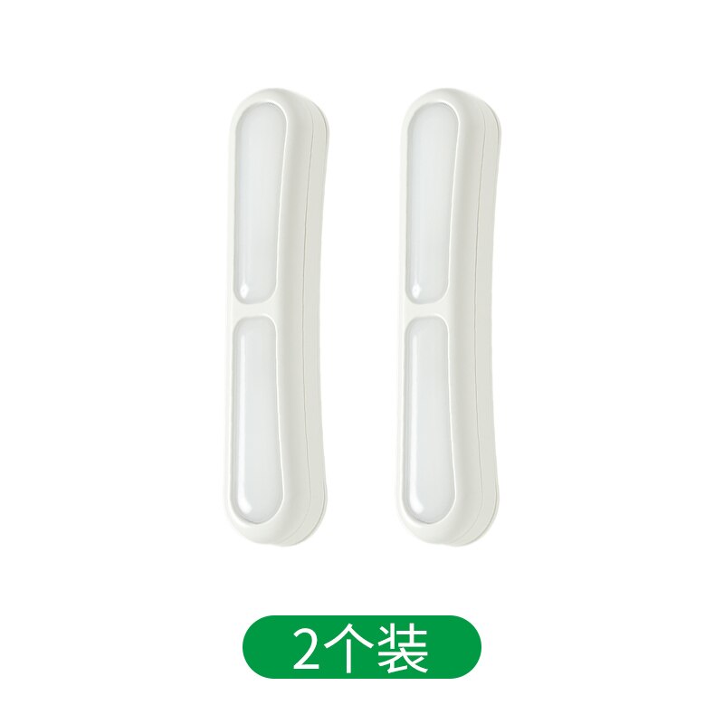 Japan Draadloze Led Night Light Onder Kast Licht Garderobe Kast Keuken Lamp Push Touch Night Light Stick Op Batterij Aangedreven: 2pcs