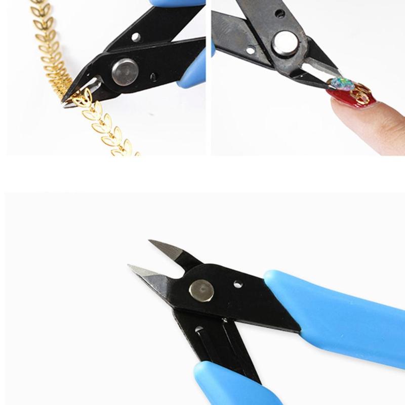 Nail Art Clipper Professionele Nail Strass Clipper Cutter Metalen Ketting Schaar Tang Nail Art Sieraden Removal Tool