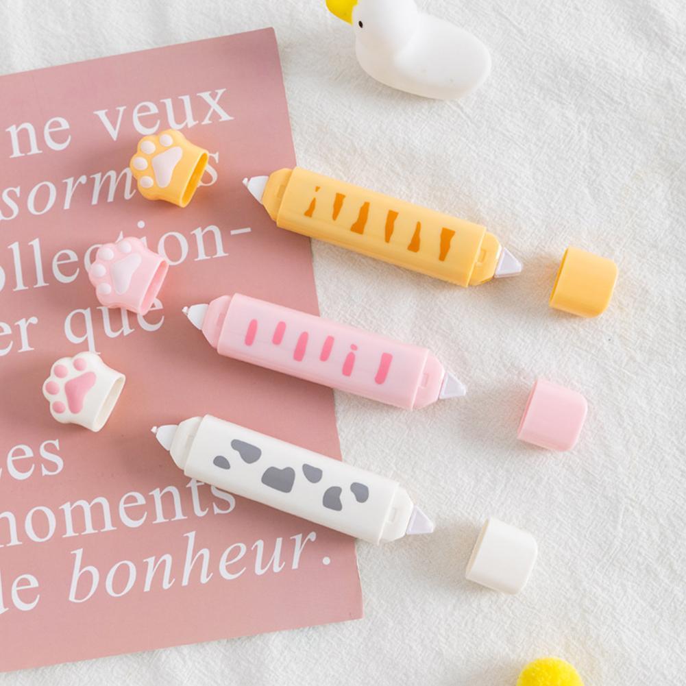 Mini Double Head Correction Tape Popular Kawaii Two Punctiform Writing Adhesive One Tape In Stationery Learning Glue Adhesi C8I0