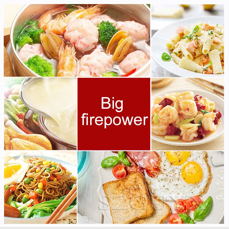 220V Commercial Induction cooker fire boiler Waterproof Black Crystal Plate Stove High-power Cooktop Burner