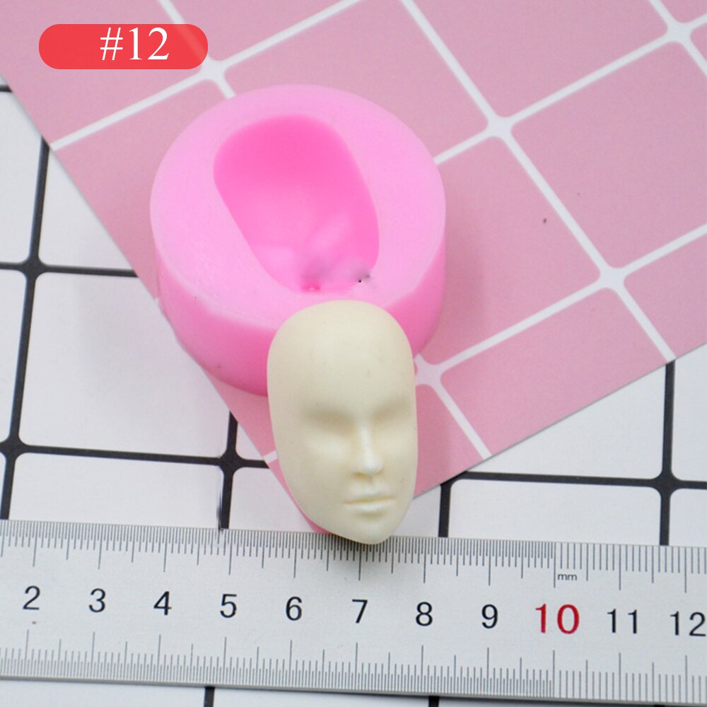 3d flickor prinsessan ansikte dam huvud tårta form docka huvud tårta choklad diy dekor silikon söt dockansikte stampo per fondente: 12