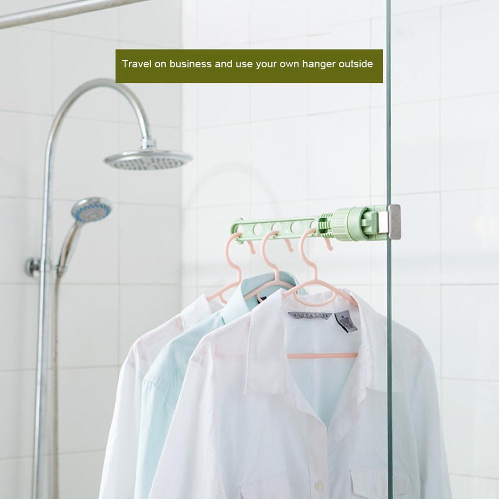Indoor Window Door 5-Holes Snap-on Clothes Hanger Multi-functional Window Frame Hanging Rack Holes Rack Drying Y4O0