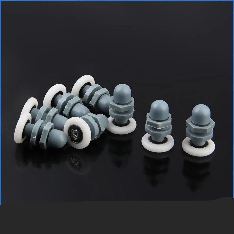8 STKS Wielen Kit Voor Douchecabine Deuren Wiel 23 25 27mm Top Bottom Dubbel Met Knop Mount voor Glas