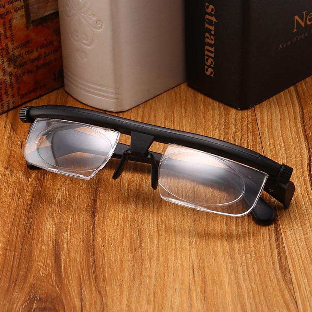 Adjustable Glasses Non-Prescription Lenses for Nearsighted Farsighted Computer Reading Driving Unisex Variable Focus Glasses