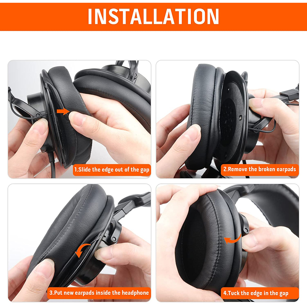 Vervanging Voor Sony Mdr 7506 Oorkussen Sony Mdr V6/Mdr V7/ MDR-CD900ST Eiwit Lederen Hoofdtelefoon Pads Fit Kussens