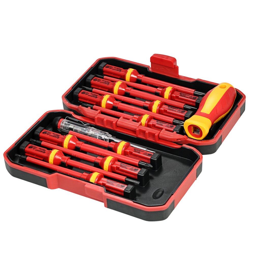 13pcs 1000V screwdriver set Insulated Screwdrivers Sets with Magnetic Slotted Torx Bits Impact Electrician Repair Tools Kit
