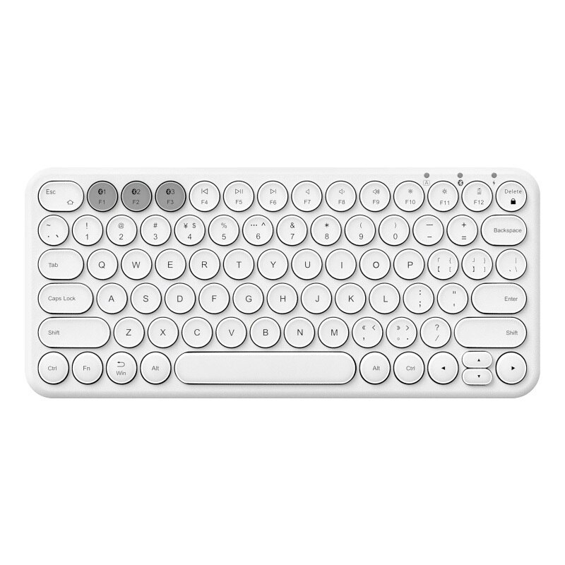 Eaor Draagbare Bluetooth Toetsenbord Muis Set Mute Oplaadbare Mini Wireless Keyboard Voor Ipad Tablet Telefoon Laptop Android Ios Mac: White