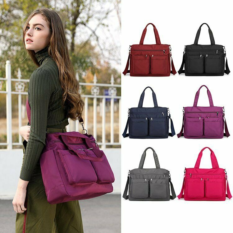 Women Multi-Pocket Travel Storage Bag Laptop Briefcase for Office Teacher Nurse Large Capacity Light Weight