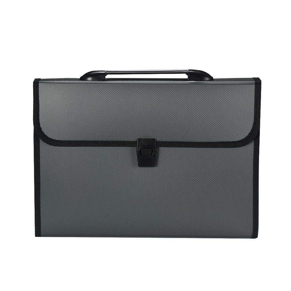 Expand A4 Box File Manager Paper File Folder Desktop Folder File Paper Storage Box School Office Stationery Extension Folder: gray