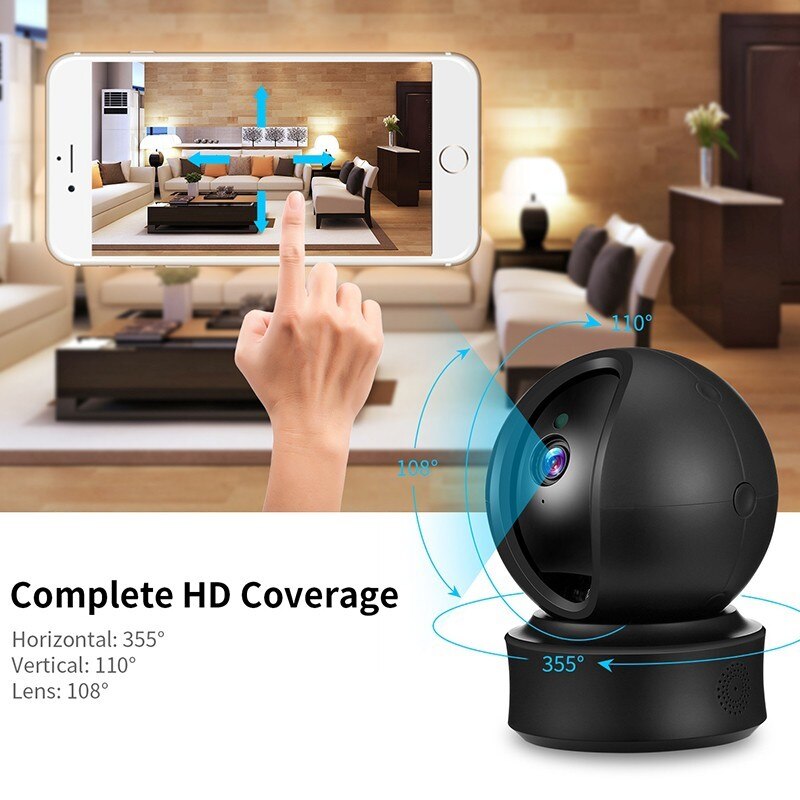 Draadloze Video Babyfoon Home security Verstelbare 1080 P HD Smart IP Camera met Nachtzicht Baby Monitor