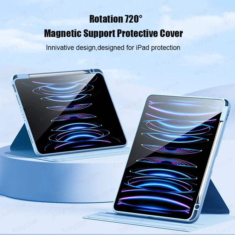 Afneembare magnetische hoes voor iPad Mini A17 Pro hoes voor iPad Mini 7 8,3 inch tablethoes Mini 6 opvouwbare folio cover potloodhouder