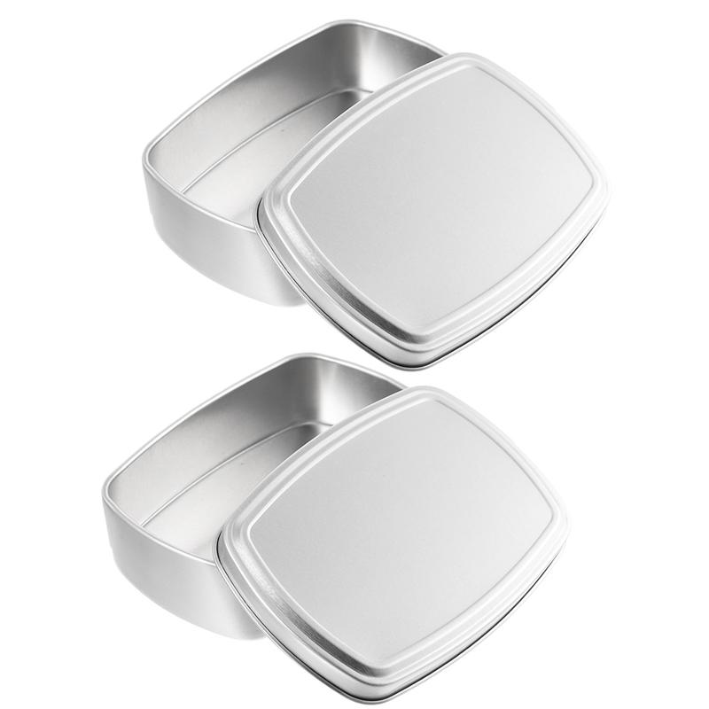 2 stk 100ml tom firkantet sæbeæske aluminium sæbeskålholder etui kosmetisk diverse opbevaringsbeholder badeværelsestilbehør