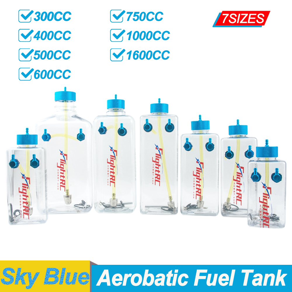 Réservoir de carburant essence bouteille en plastique Transparent 300/400/500/600/750/1000/1600ML/CC CNC en alliage d'aluminium pour avion à gaz et Nitro 1 pièce