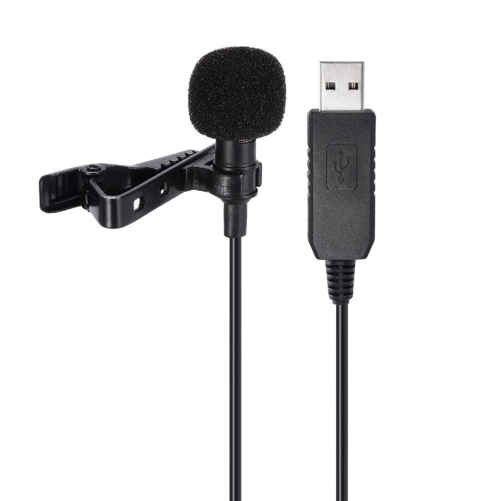 Kuulee Stijl USB Microfoon Lavalier Clip-on Omnidirectionele Condensator Mini Mic voor Laptop PC MacBook Telefoon Iphone Android