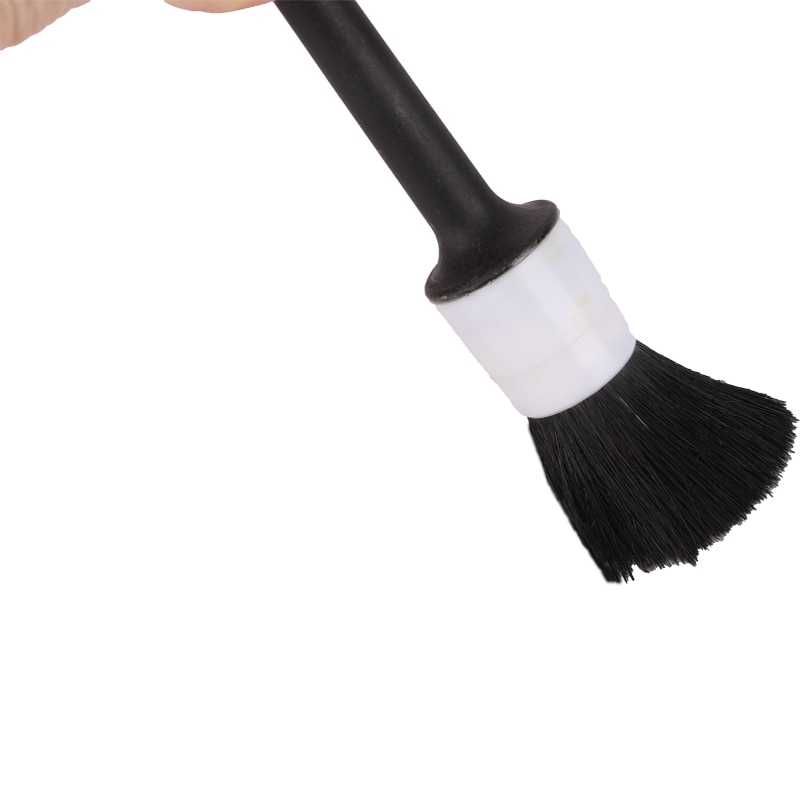 Brocha de jabalí Natural para Limpieza del cabello, producto de herramientas con detalles para el coche, 1 Uds. De accesorios con estilo para el salpicadero y las ruedas