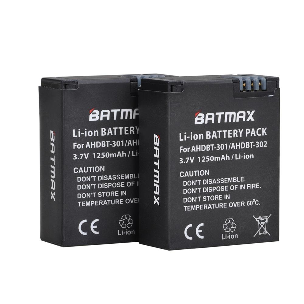 Batterie 4 pièces AHDBT-301 pour Go Pro Hero 3 3 + gopro3 gopro 3 Hero3 batterie noir édition blanc argent édition caméras HD