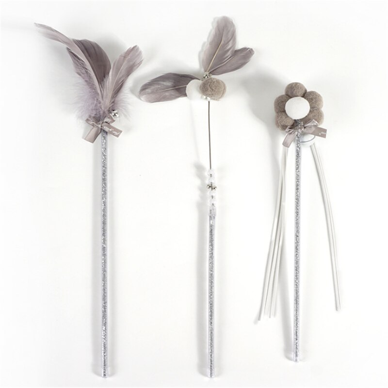 1Pc Kat Interactieve Speelgoed Stok Veer Wand Met Kleine Bell Muis Kooi Speelgoed Plastic Kunstmatige Kleurrijke Kat Teaser Speelgoed levert: 15