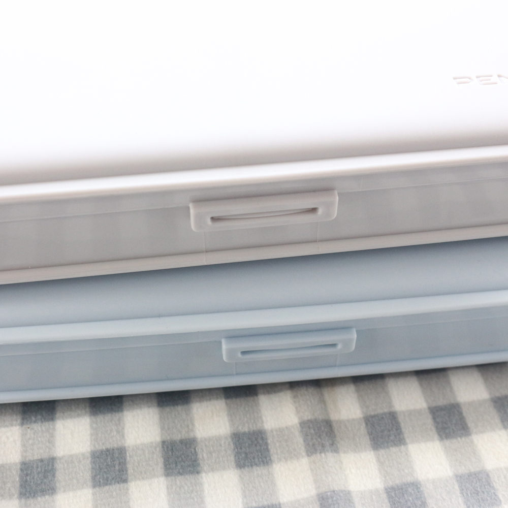 Domikee cute classic Korean plastic school student pencil case large capacity macaron color pencil box stationery supplies