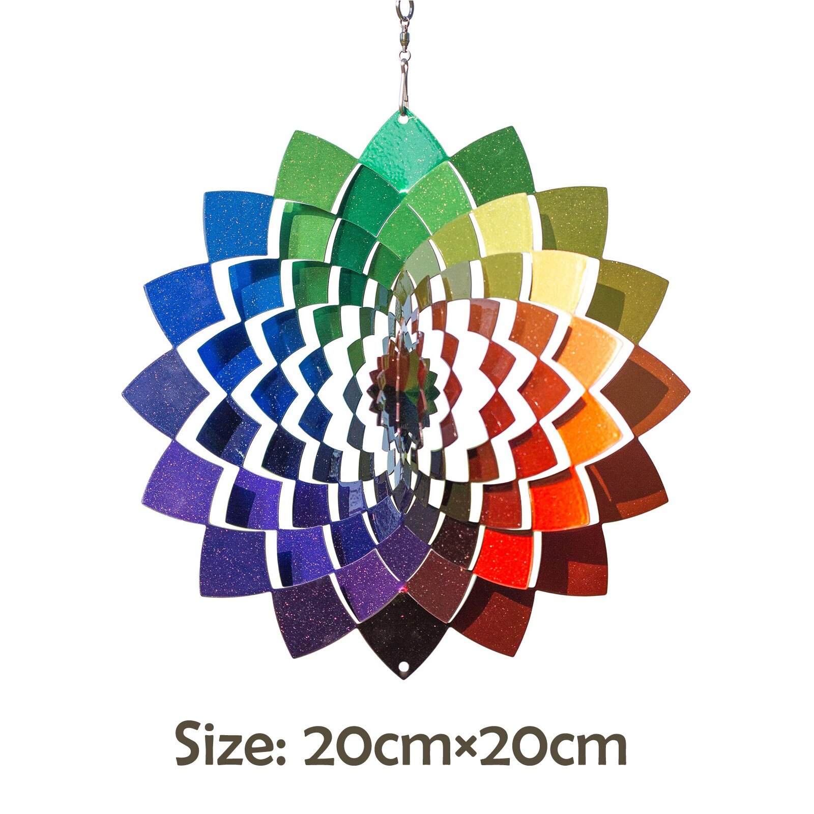 40#Stainless Steel Wind Spinner- 3D Indoor Outdoor Garden Home Decor Decoration Wind Chimes Metal Windchimes