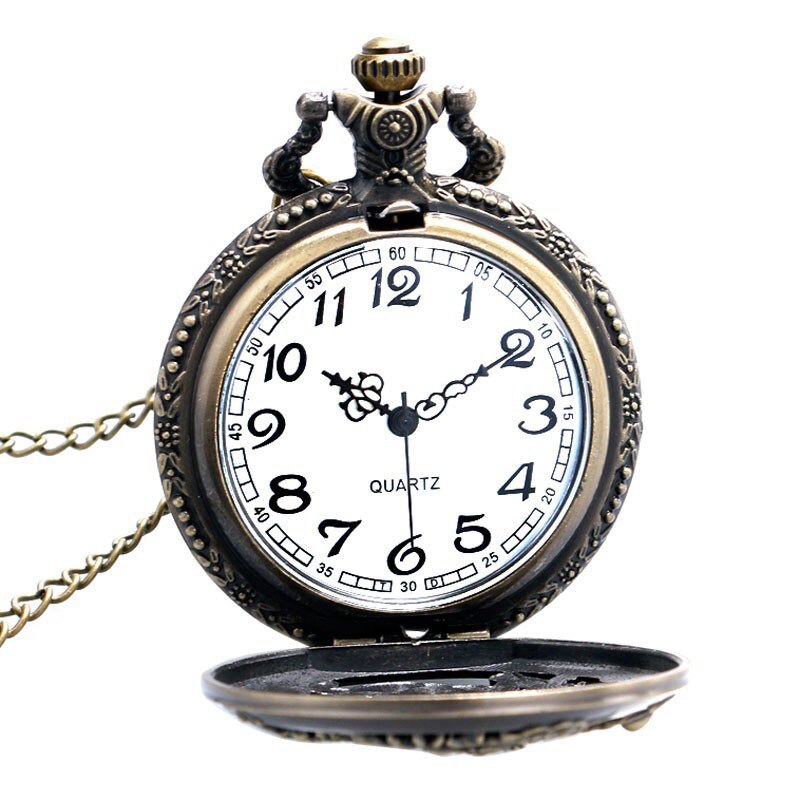 Large bronze embossed hollow classic Chinese dragon Xiangyun cloud pocket watch ancient wind dragon in the sky