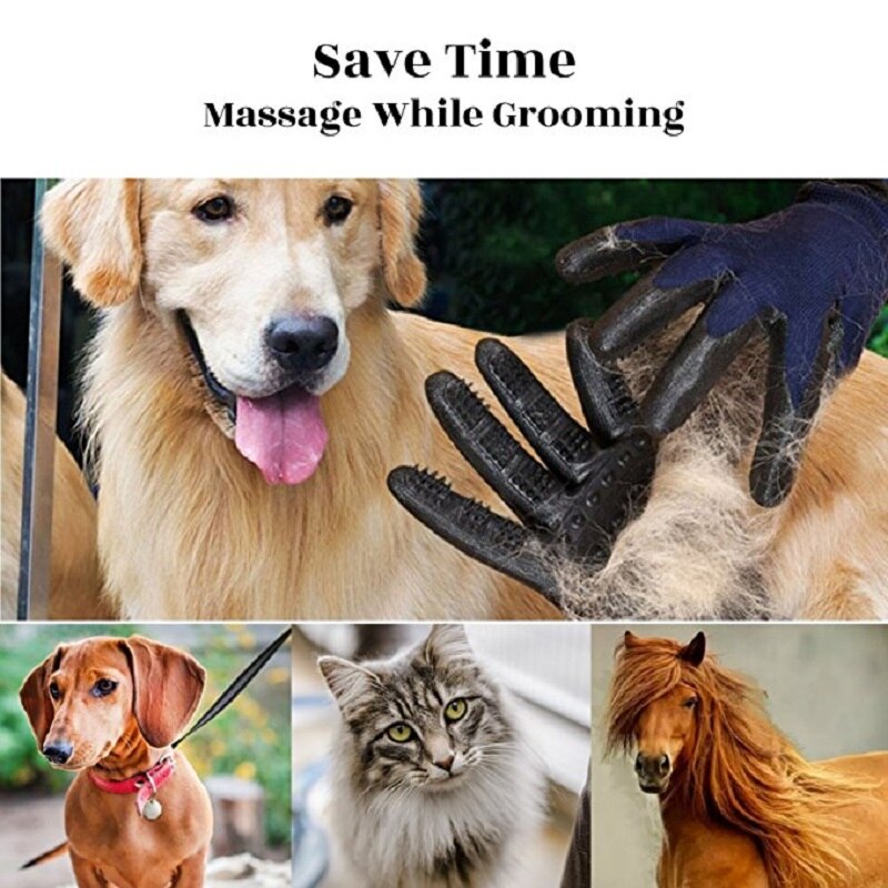 Kattepleje handske til katte uld handske kæledyr hår afskalning børste kam handske til kæledyr hund rengøring massage handske til dyr