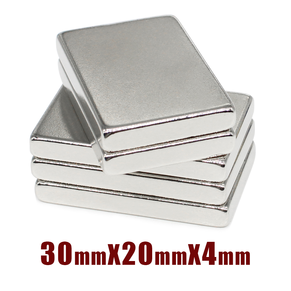 2/5/10/15/20/30Stck 30x20x4mm Starke Suche Magnet Blatt N35 Block Rechteckigen dauerhaft Neodym Magnet 30x20x4 30*20*4mm