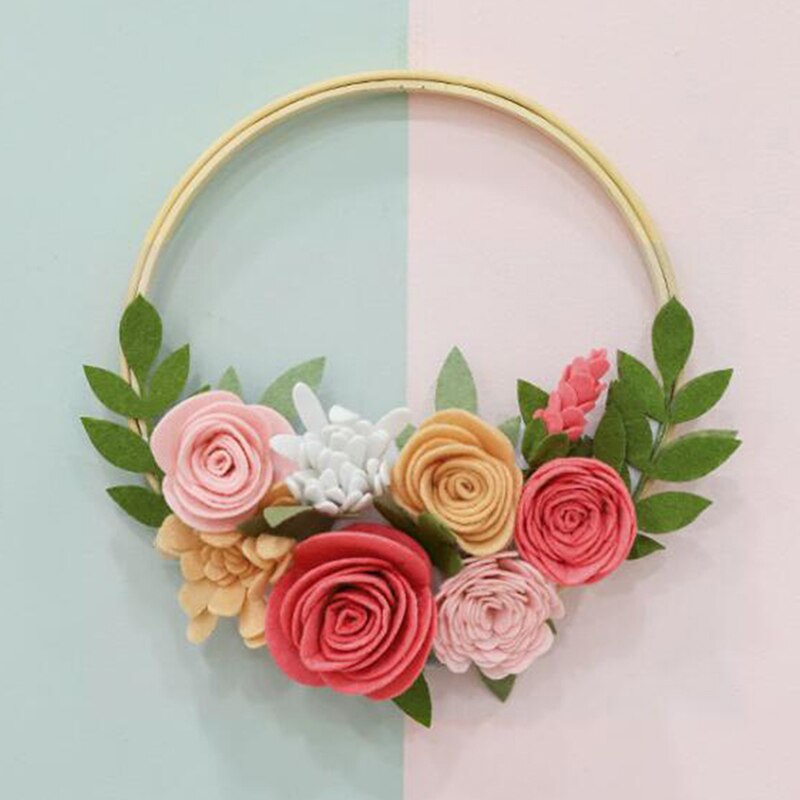 Non-Woven Wreath DIY Handmade Crafts Decoration Material Package Christmas Children's Room Wall Decoration Wreath