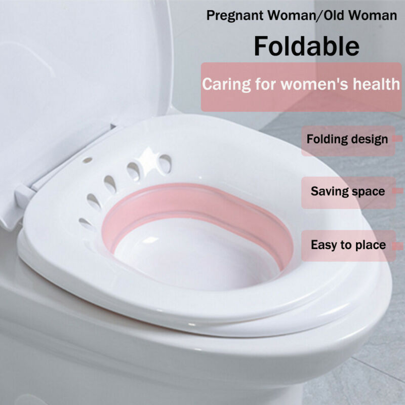 Faltbare Kunststoff Sitzbad Wannen Wc Sitz Abdeckung Einweichen Becken für Schwangere Frauen Hämorrhoiden Patienten