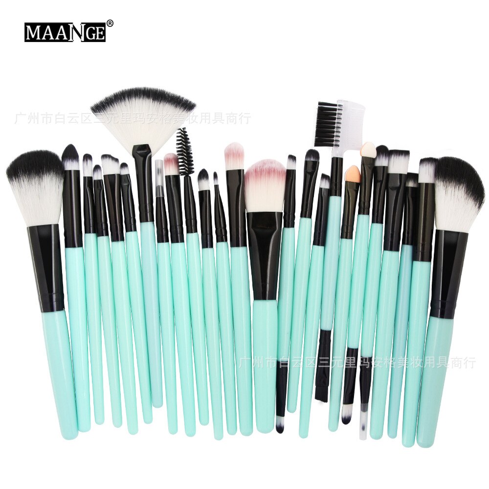 Maange maange 25-Juego de brochas de maquillaje, herramienta de belleza, de: S lh25 Branch Green Bars Clarinet