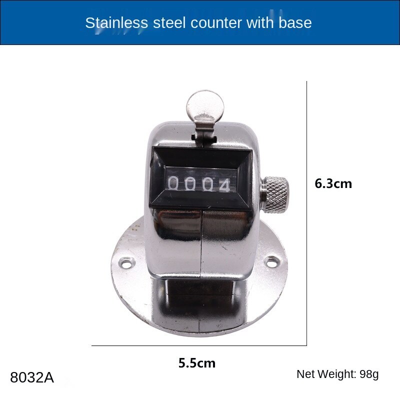 Mini Hand 0-9999 Counter 4 Digit Number Counters Manual Metal Counter Hand Held Decompression Counter