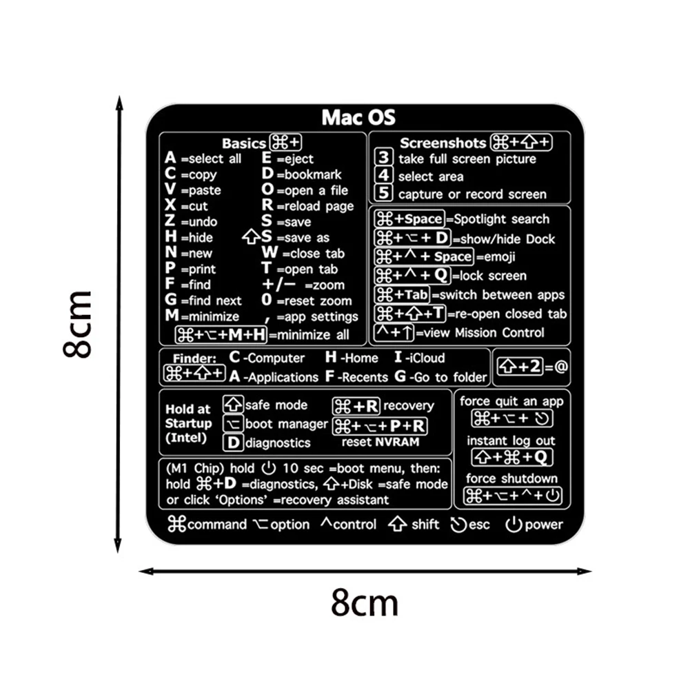 1pc naklejki ze skrótami klawiaturowymi do systemu word, excel, mac os, naklejka ochronna na laptopa z grafiką i literami: Niebieski