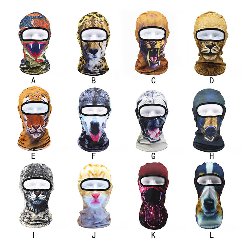 3D Dier Outdoor Ski Maskers Bike Cyling Mutsen Winter Wind Stopper Gezicht Hoeden FW123