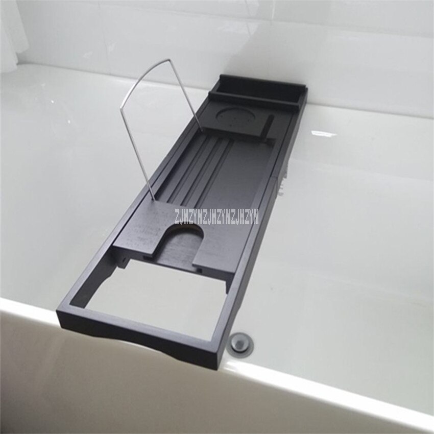Retractable Bathtub Rack Support Bamboo Bath Rack Multifunction Tub Caddy Tray Organizer Shelf Bridge Wine Glass Book Holder