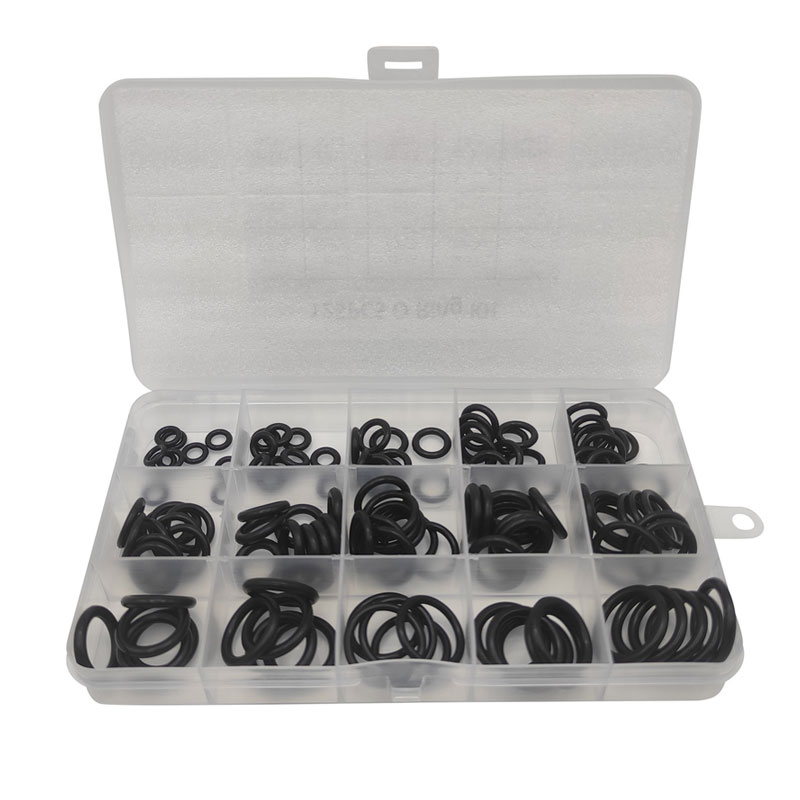 Gummi o-ringssats packningar tätning nitrilgummiband högtrycks o-ringar reparationssats tätning gummiband svarta o-ringar: Grå