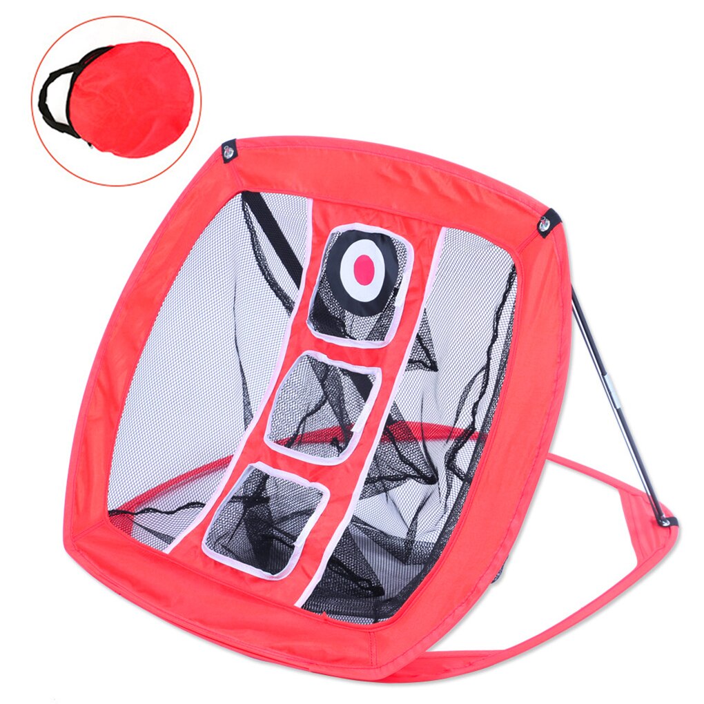 Golf Chipping Net Portable Folding Swing Practice Hitting Mesh for Indoor Outdoor with Storage Bag, Blue: 01