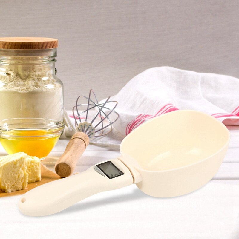Pet Food Measuring Scoop Dog Food Measuring Cup,Digital Scale Spoon Detachable Cup Feeding Bowls For Measuring Pets Food