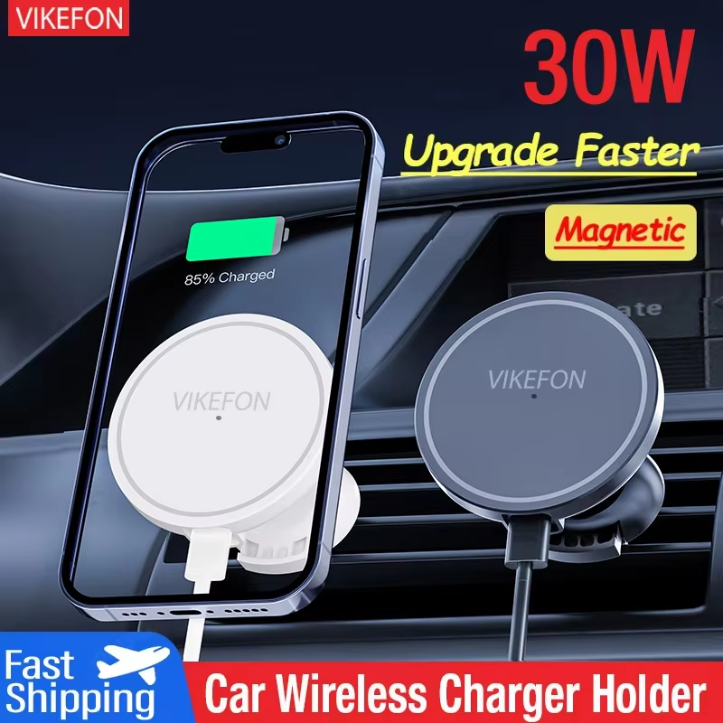 30W magnetische auto draadloze oplader macsafe voor iPhone 12 13 14 15 pro max mini ontluchter autotelefoonhouder standaard snel auto opladen