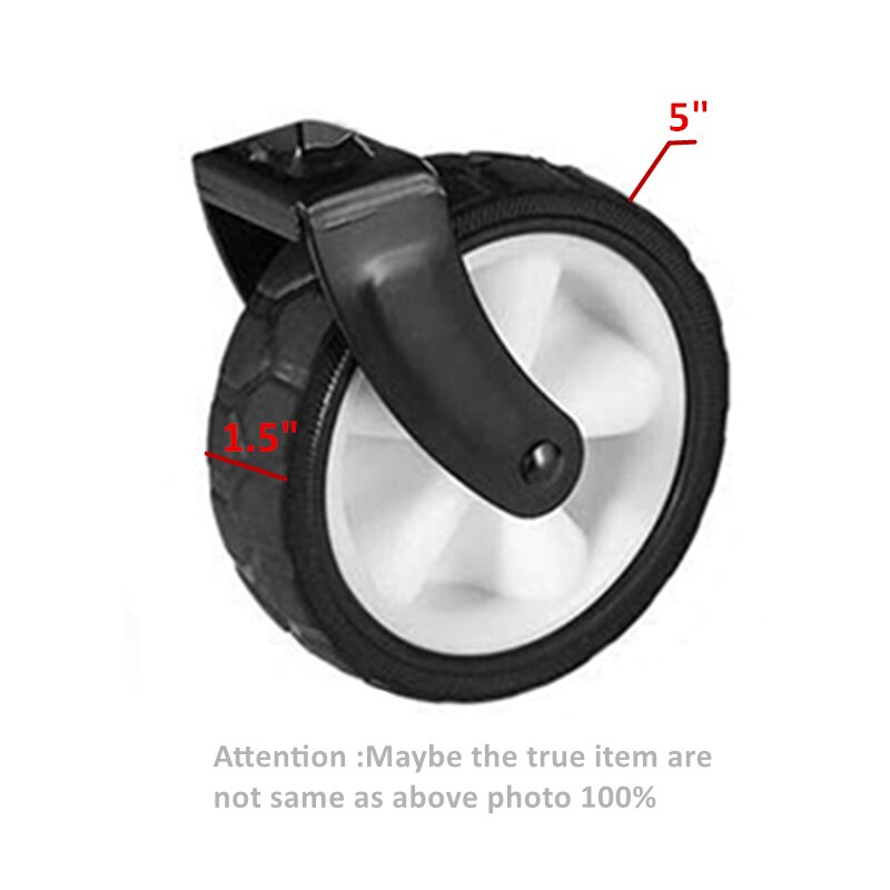 ALWAYSME 5 Inches Width 1.5Inches Solid Wheels With Fork For Utility Wagon Carts, Hand Trucks, Lawnmowers