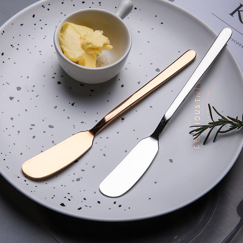 Stainless Steel Cheese Dessert Jam Spreaders Butter Knife Fruit Fork Westen Cutlery Breakfast Tool Tableware Kitchen Supplier